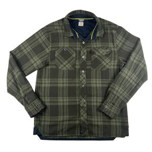 Rab Shirt Mens Large Plaid Long Sleeve Button Up Boundary Flannel Wool Outdoor‎